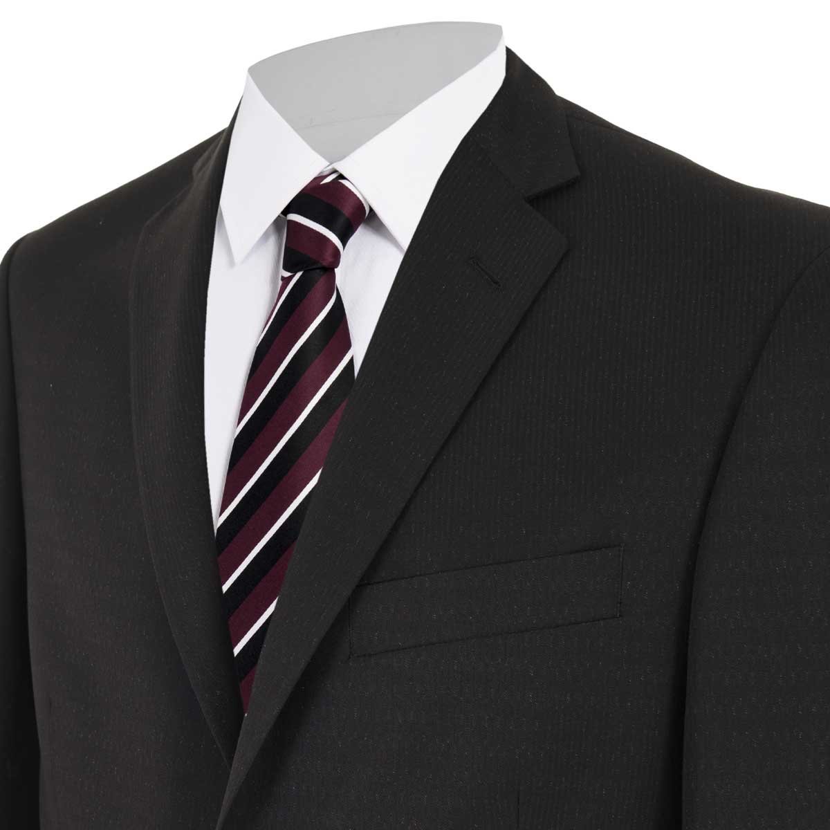 Traje Slim Fit Negro Rayas Carlo Corinto