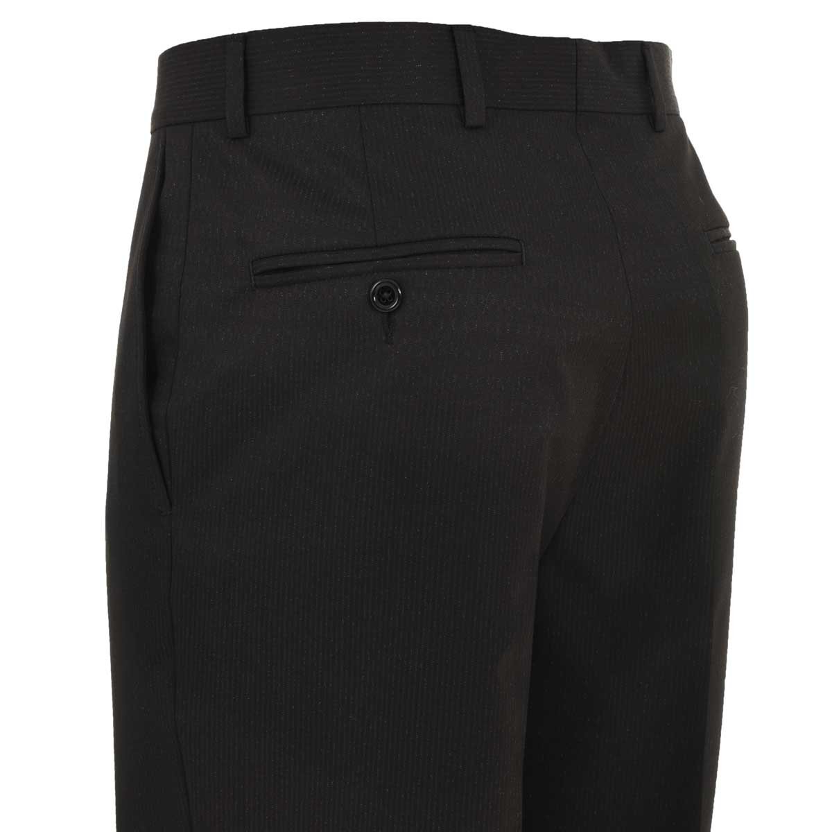 Traje Slim Fit Negro Rayas Carlo Corinto