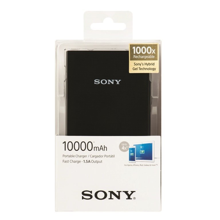 Cargador Portatil Sony 10,000 Mah Negro