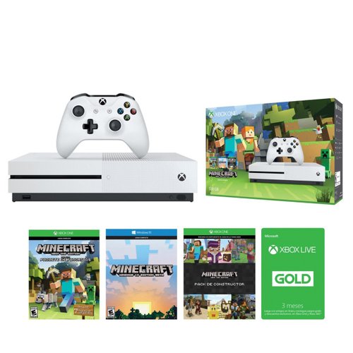 Consola Xbox One S 500Gb Minecraft + Tarjeta Live Gold 3 Meses