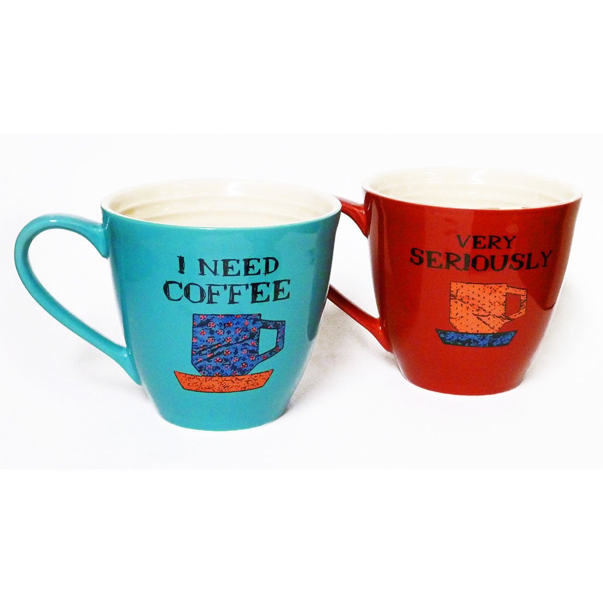 Taza Grande Azul Coffe o Roja Seriously Just Mug