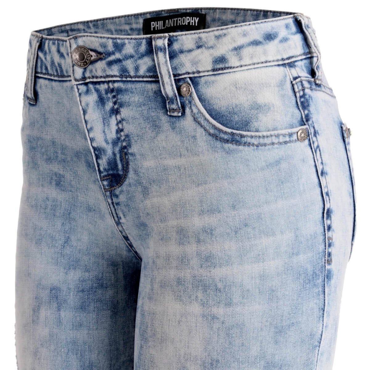 Jeans Corte Skinny Deslavados Philantrophy
