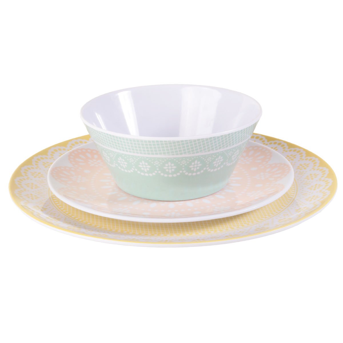 Plato para ensalada de melamina denim 23