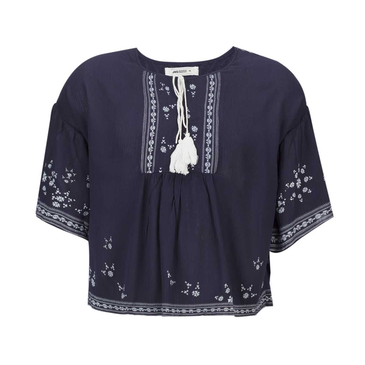 Blusa Manga 3/4 y Agujetas Jeanious