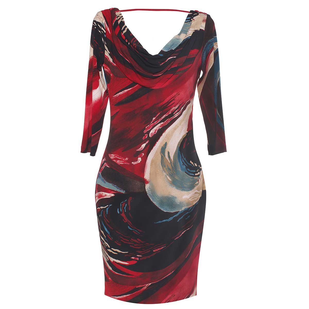 Vestido Estampado Variado Novenna Collection Vestido Estampado Variado Novenna Collection