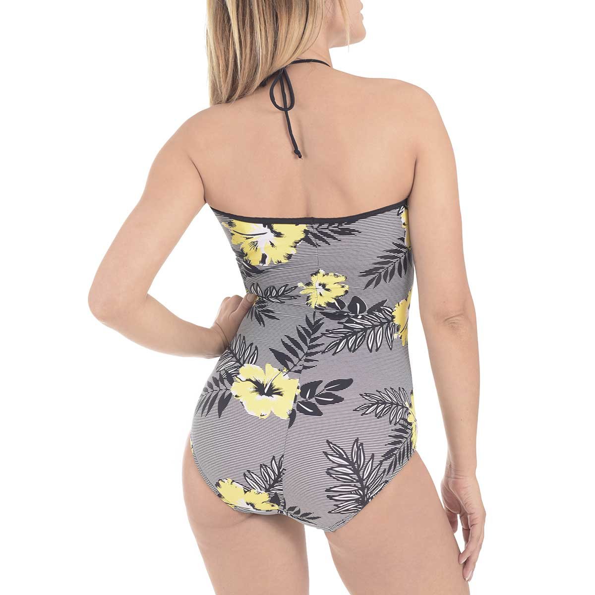 Traje de Baño Strapless y Estampado Tropical Life Styler