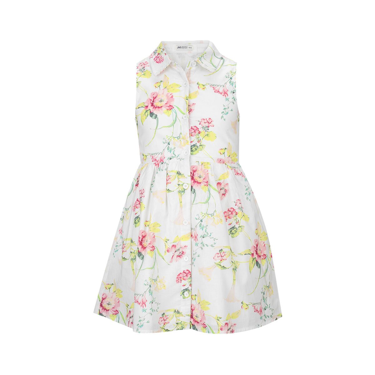 Vestido Floral Cuello Camisero Jeanious Girl