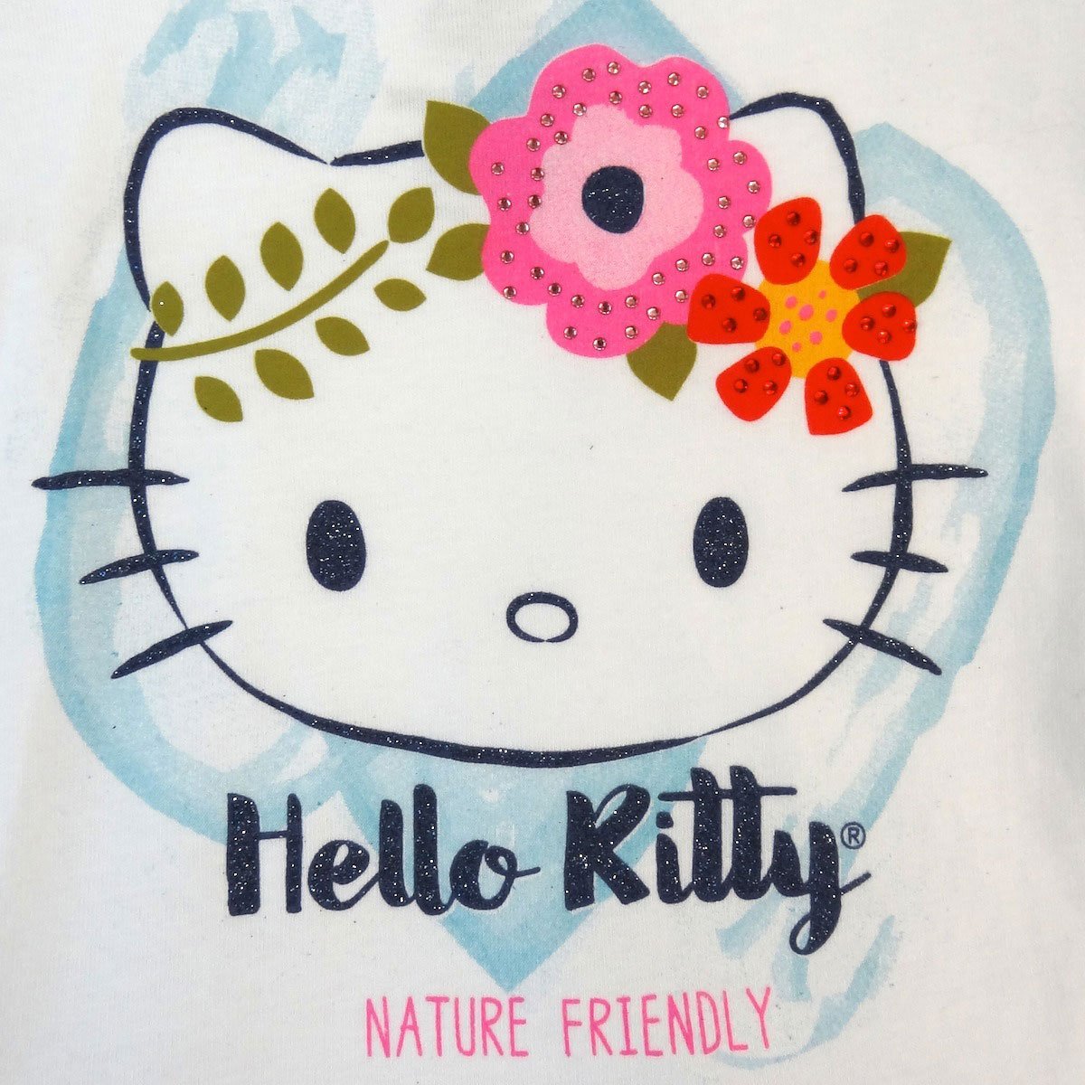 Vestido Falda Olanes Floral Hello Kitty