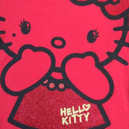 Playera Estampado con Aplicación Hello Kitty