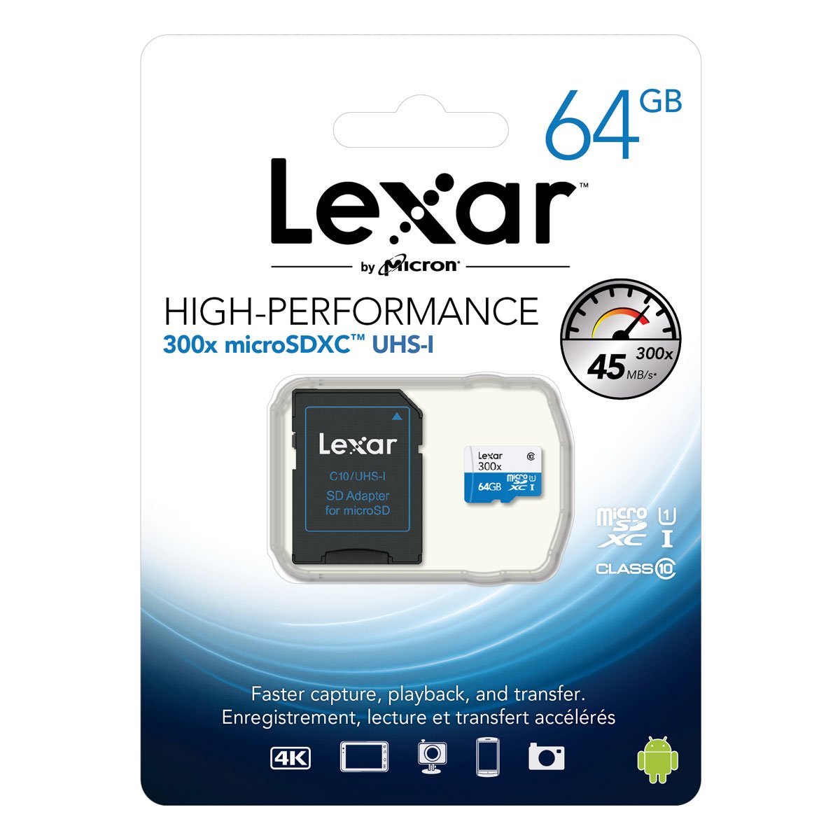 Memoria Micro Sd 64 Gb 300X Lexar