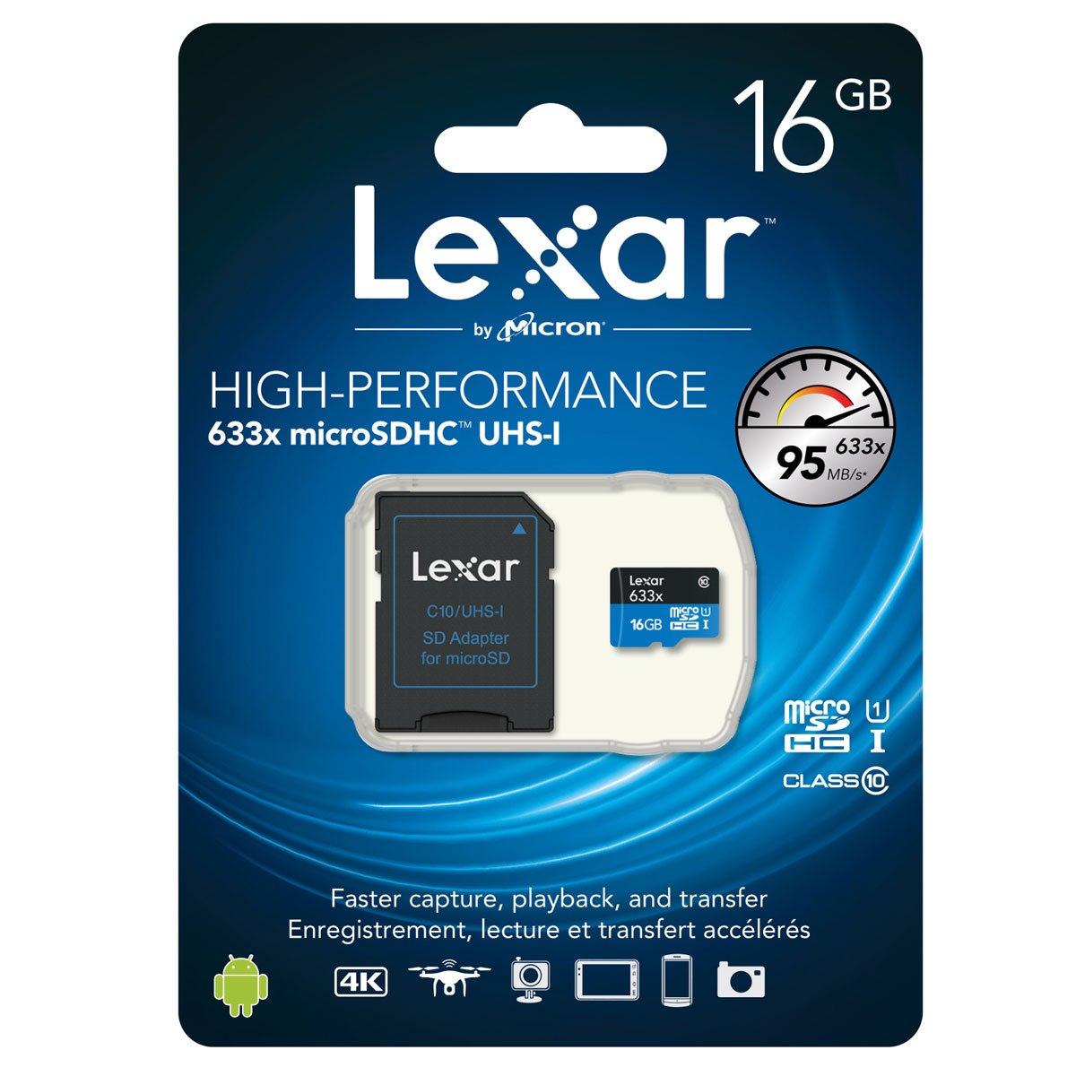 Memoria Micro Sd 16 Gb 633X Lexar