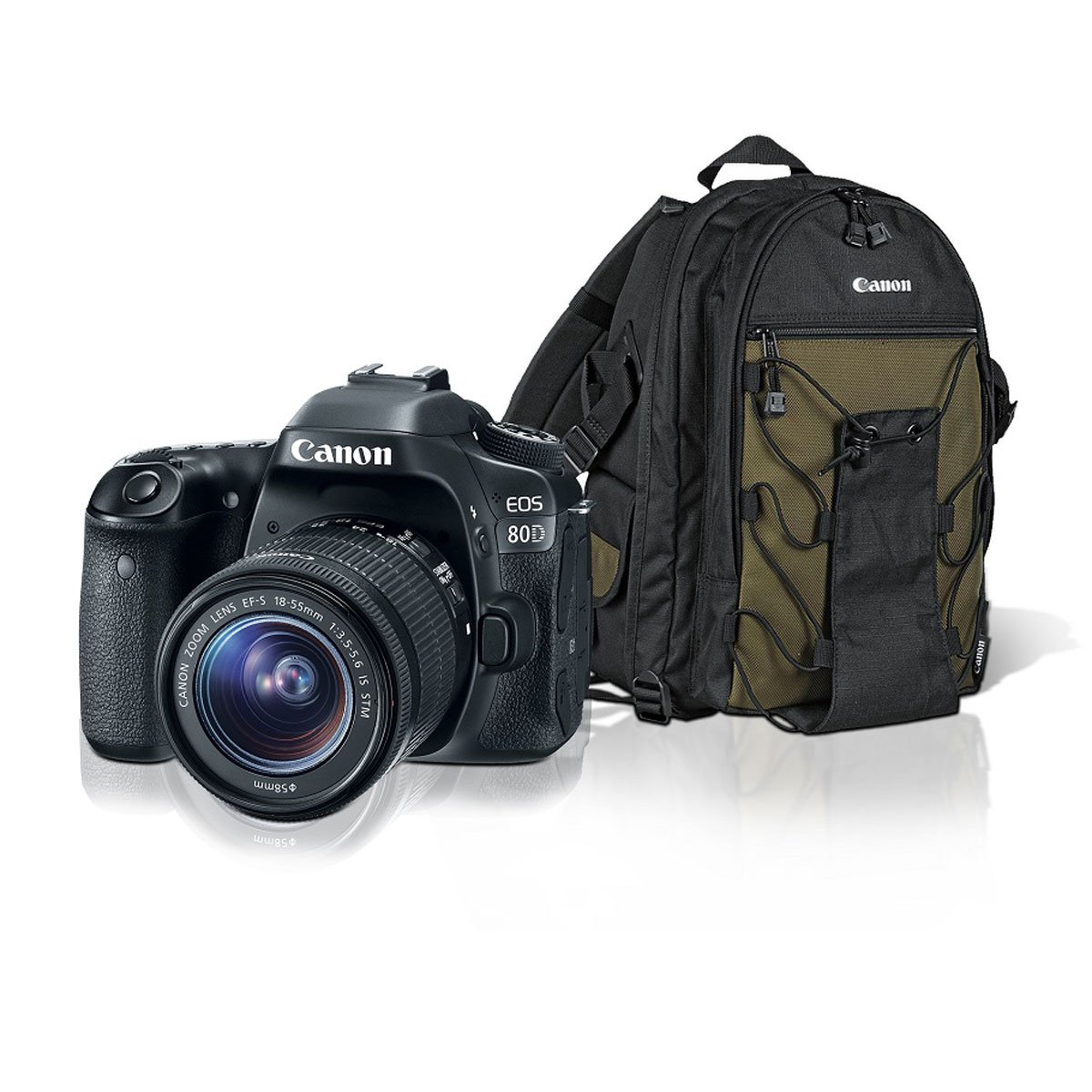 Kit Cámara Canon T6 EF-S 18-55+ Lente 55-250+ Maleta GB 100EG+ SD 16GB