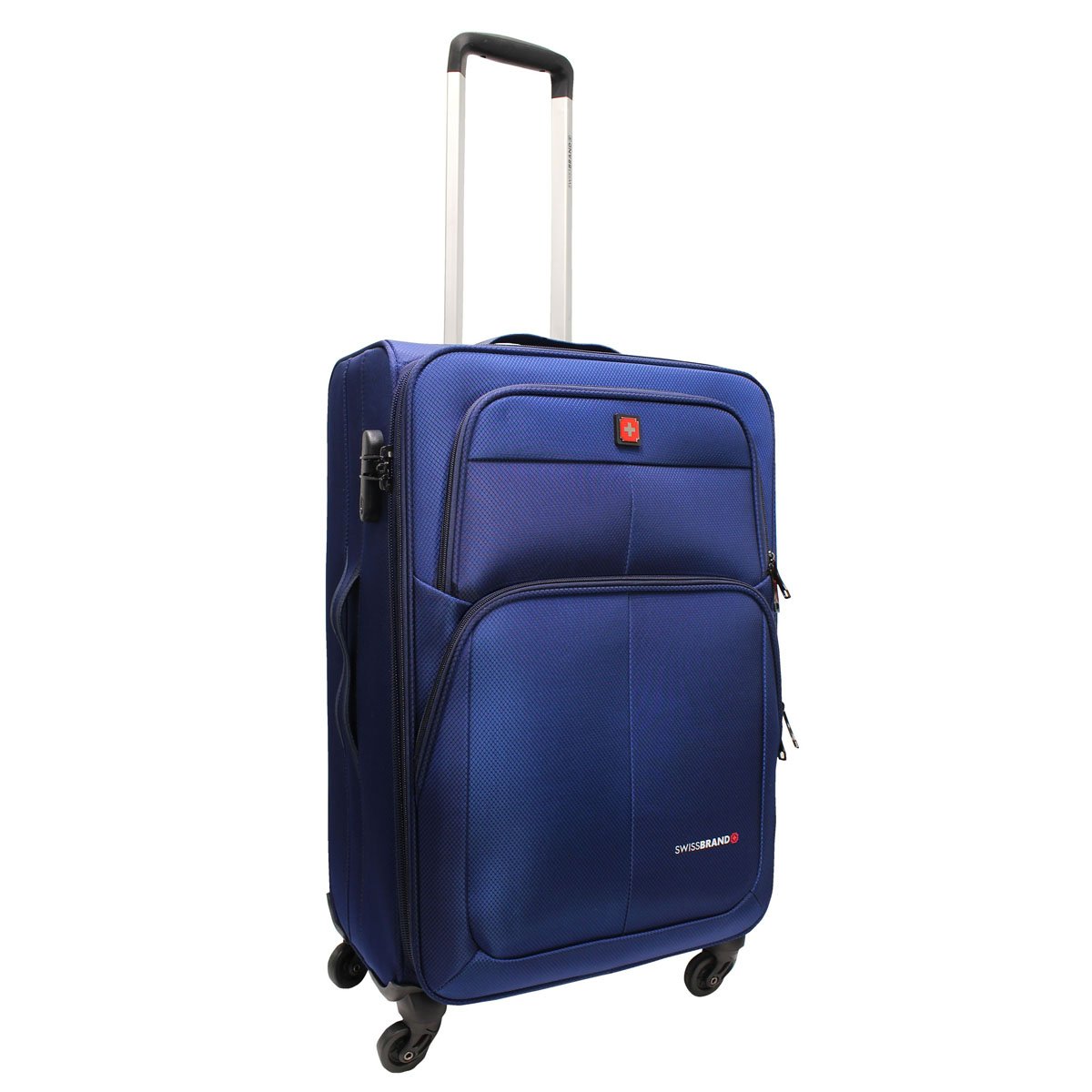 Maleta Vertical Rodante 24" Luggage Exp Azul Swissbrand