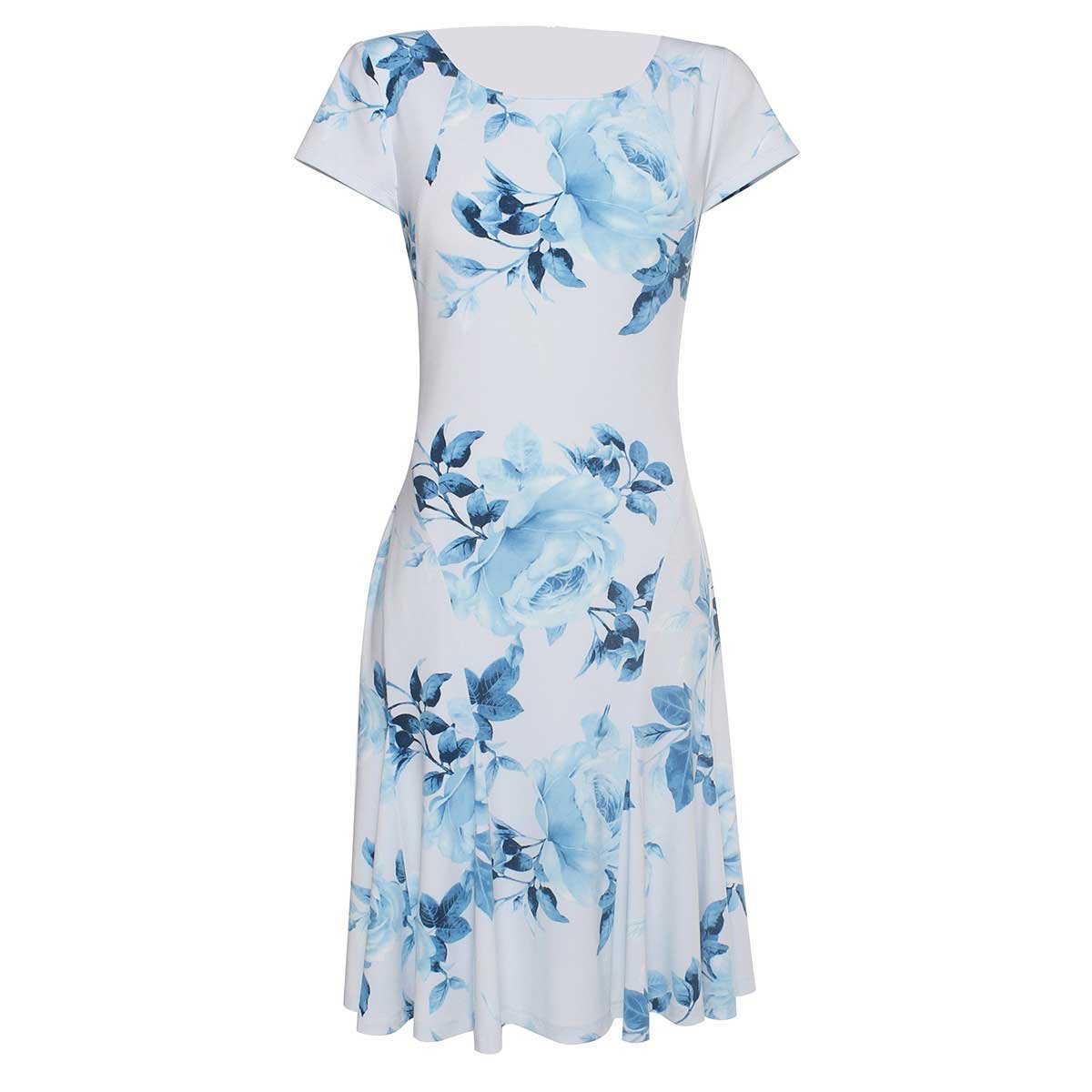 Vestido con Rosas Azules Gabriela Fiori