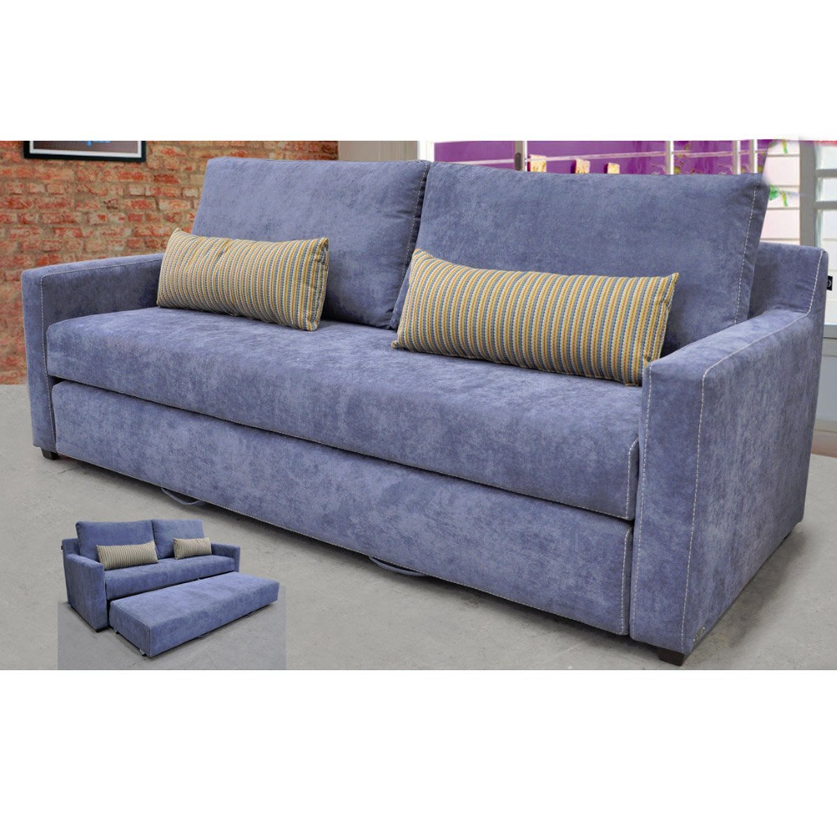 Sofa Cama Vercelli Azul