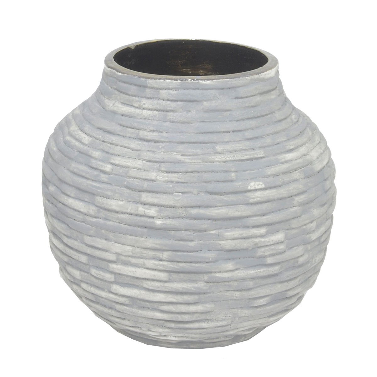 Florero de Ceramica Rayado Hexagonal 38243 Three Hands
