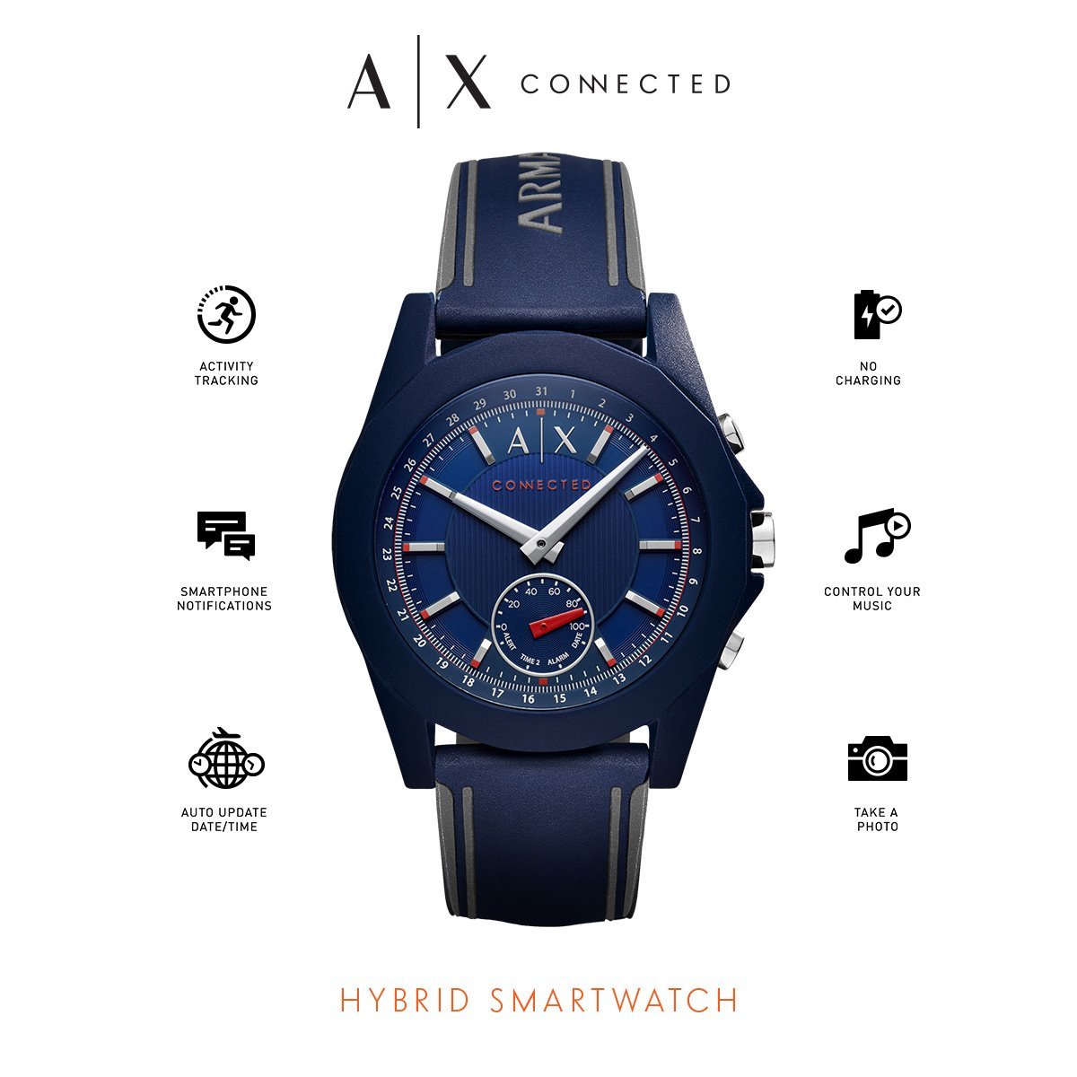 Smartwatch Caballero Híbrido A|X Axt1002