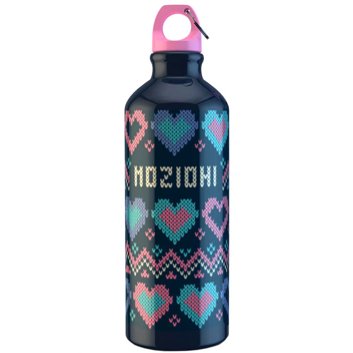 Termo Aluminio Corazones Rosa/azul Mozioni