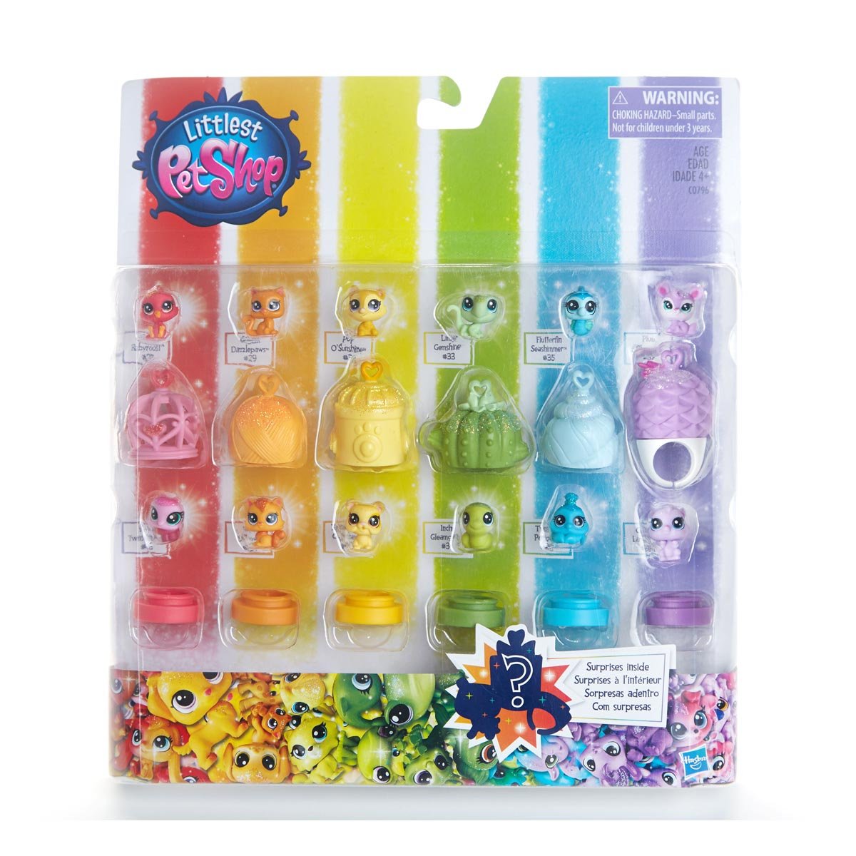 Littlest Pet Shopp Multipack Colecci&oacute;n Arcoiris Hasbro