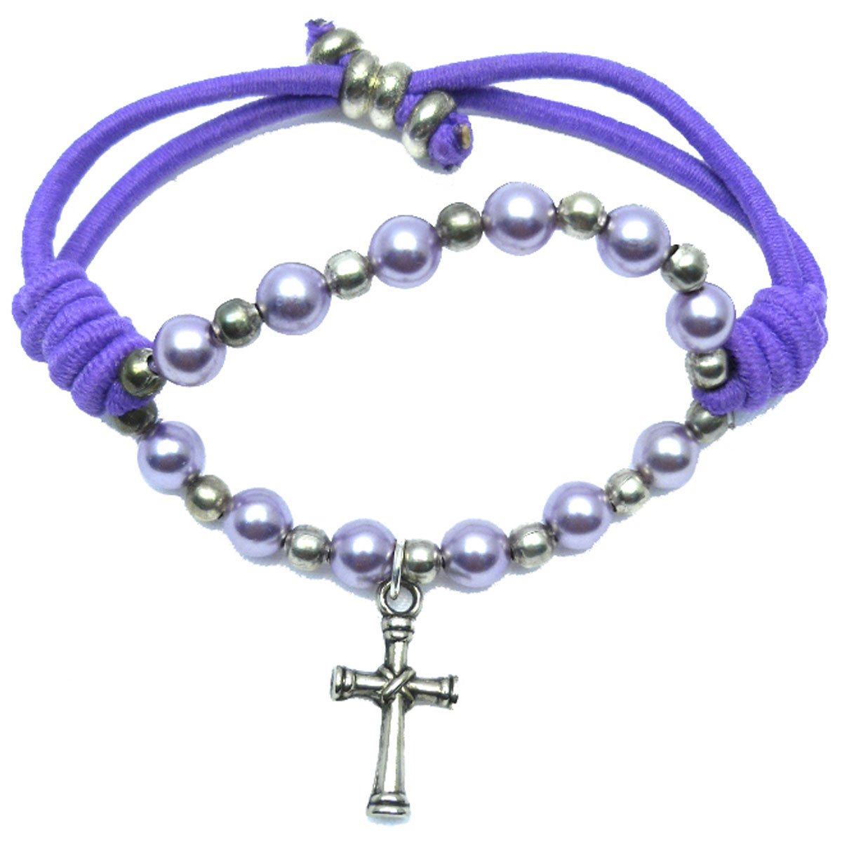 Pulsera Perlas  con Cruz L&l