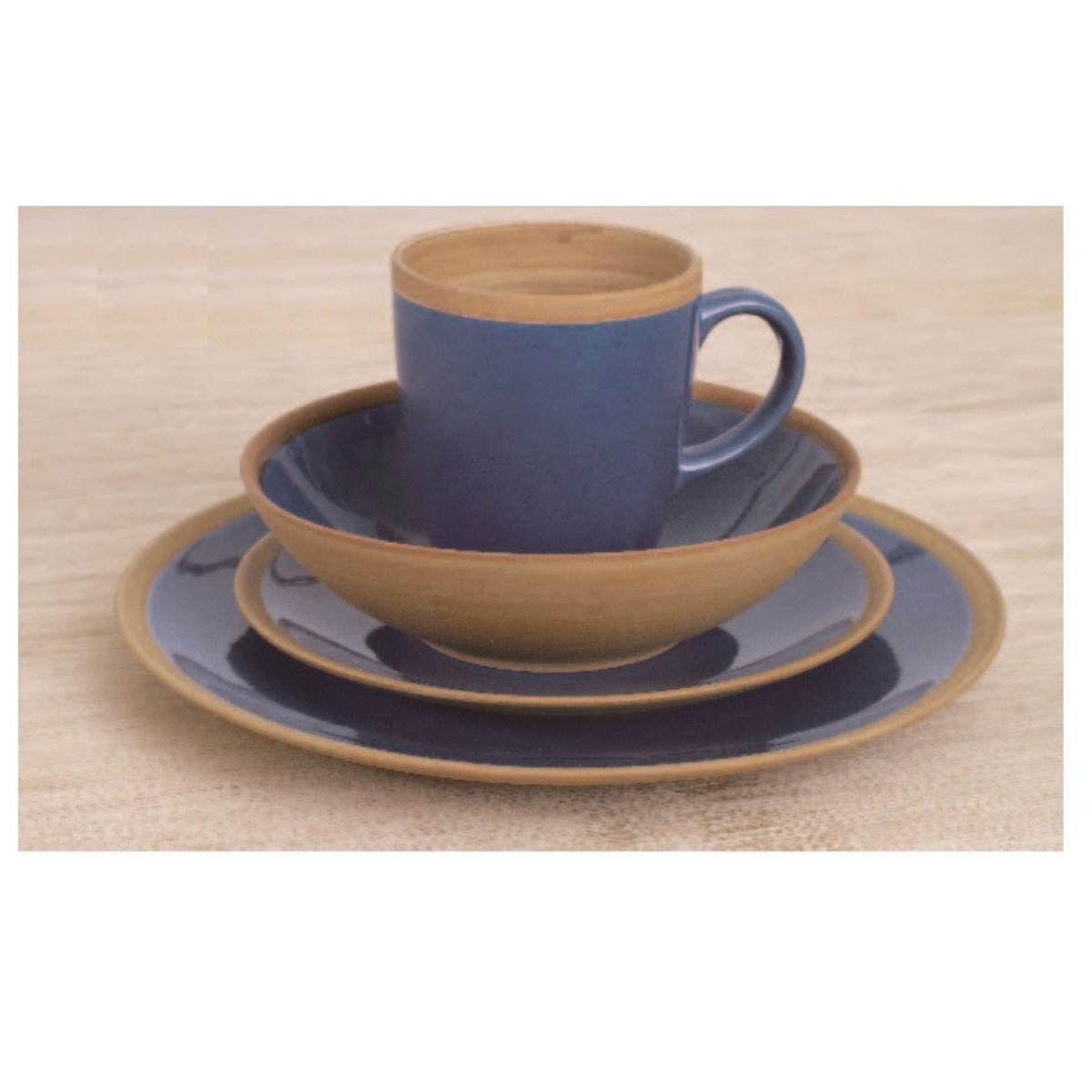 Vajilla 16 Piezas Ceramica Azul Mug Master