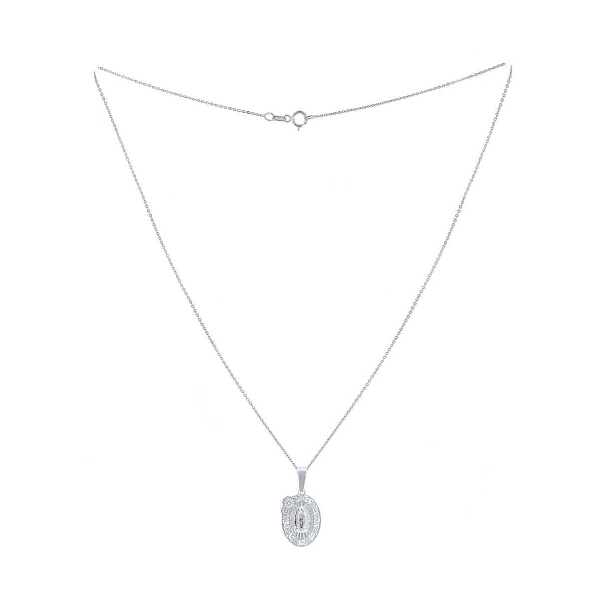 Cadena con Dije Virgen de Guadalupe de Plata Villalpando