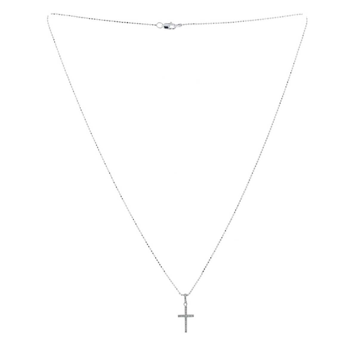 Cadena con Dije Cruz de Plata Villalpando