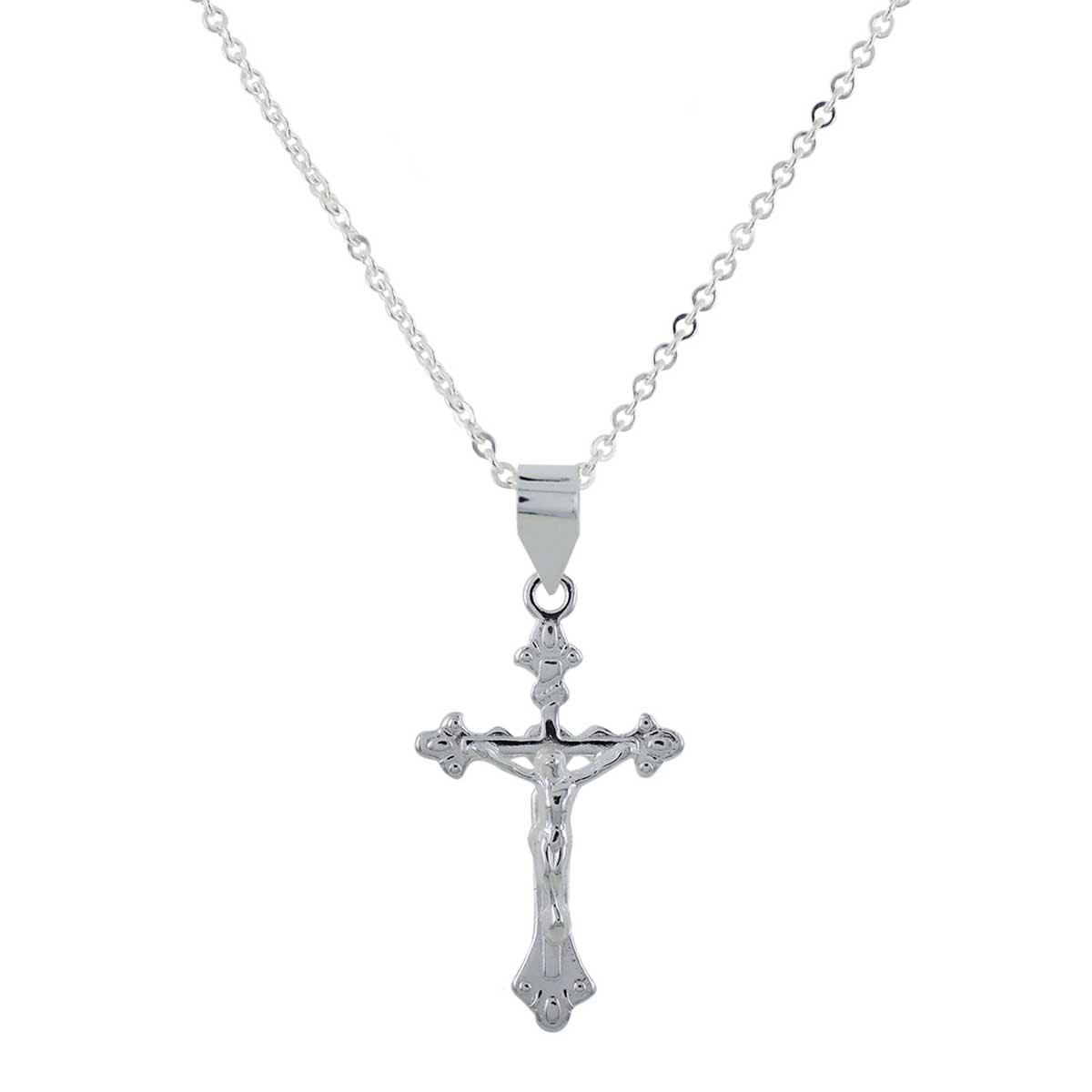 Cadena Ancla con Dije Cruz de Plata Villalpando
