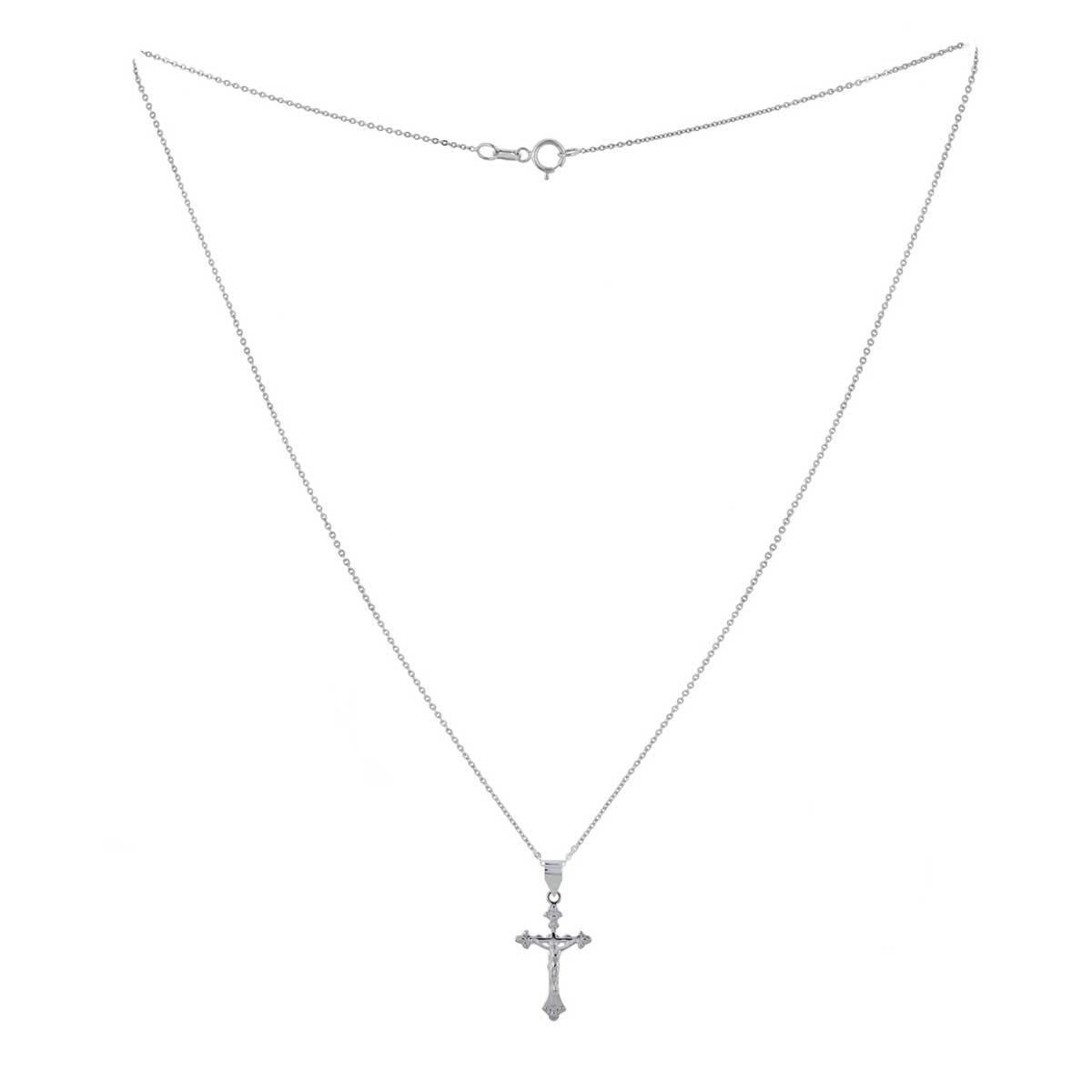 Cadena Ancla con Dije Cruz de Plata Villalpando
