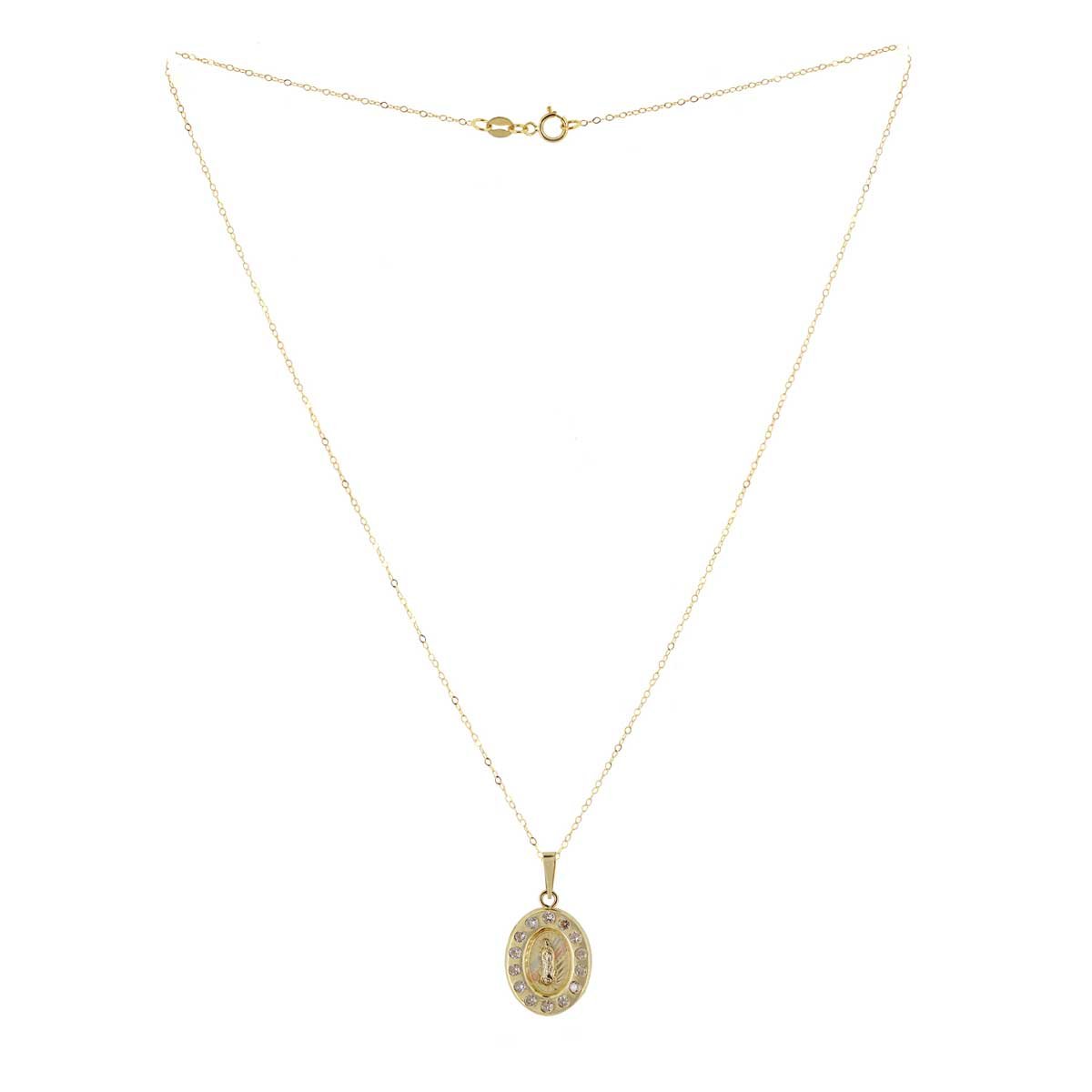 Cadena con Medalla Virgen de Guadalupe de de 14 K Villalapado