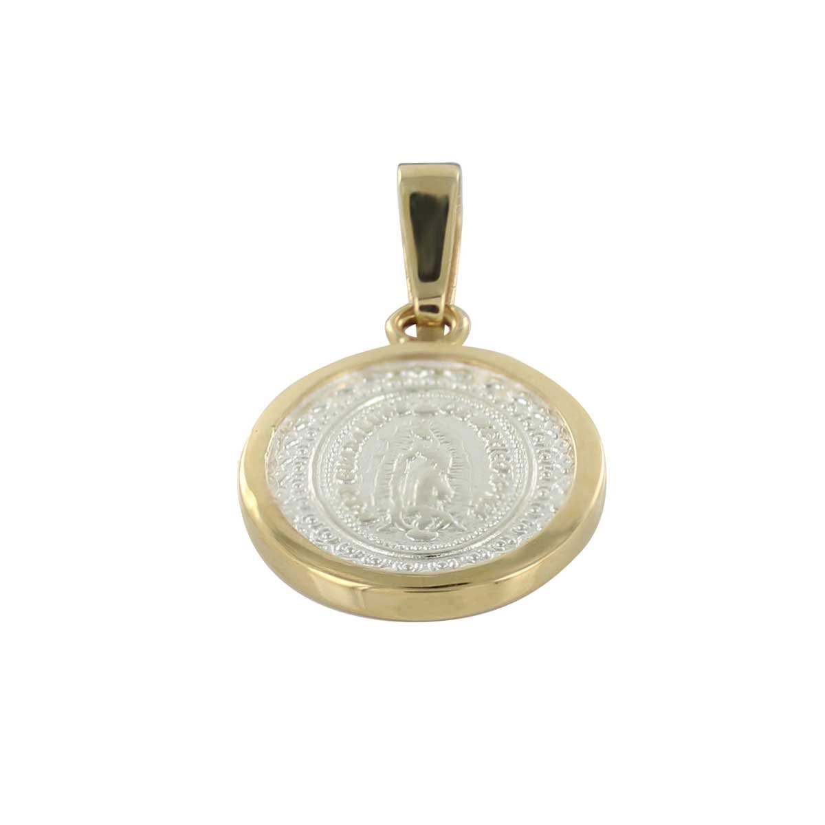 Medalla Virgen de Guadalupe con Bisel de 14K Villalpando