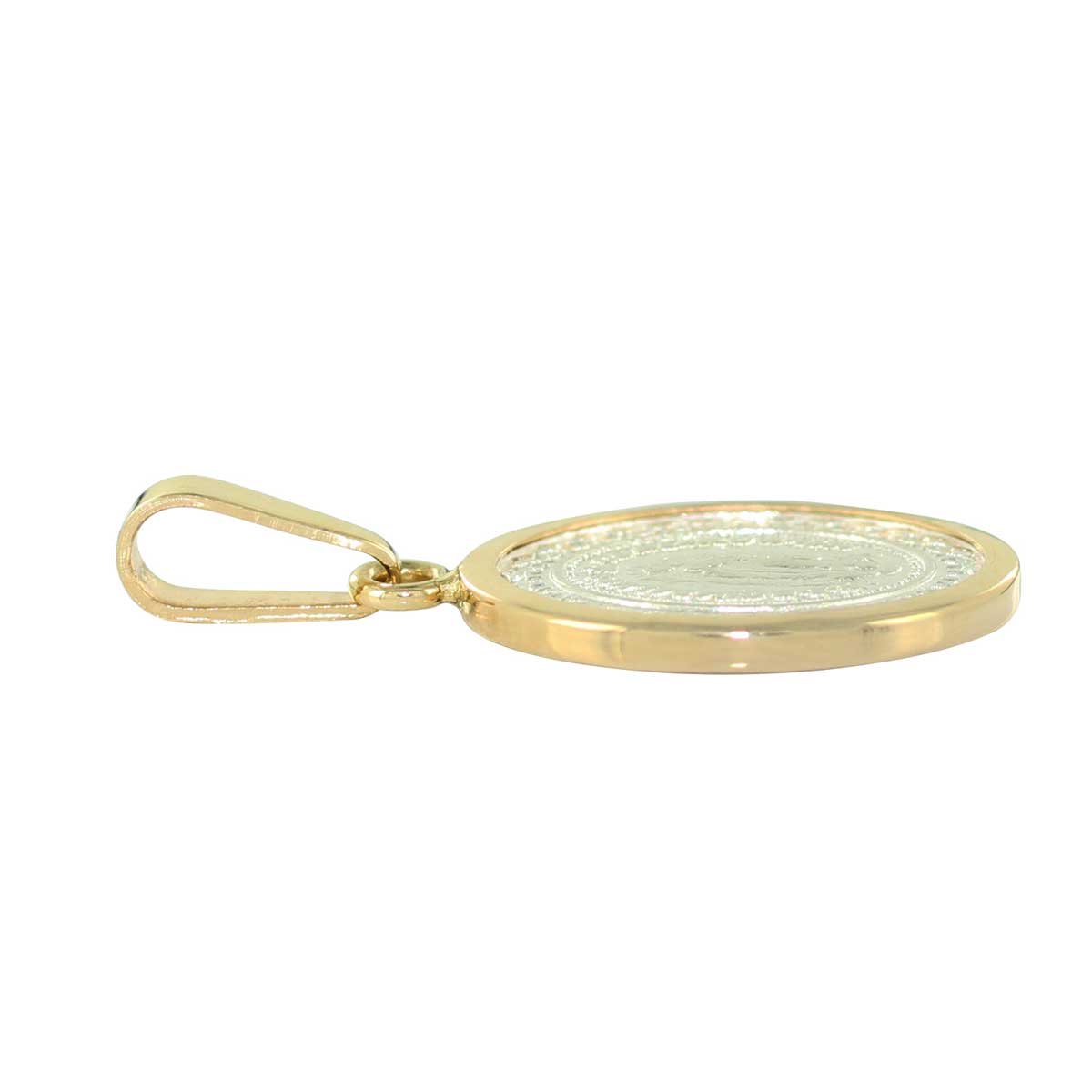 Medalla Virgen de Guadalupe con Bisel de 14K Villalpando