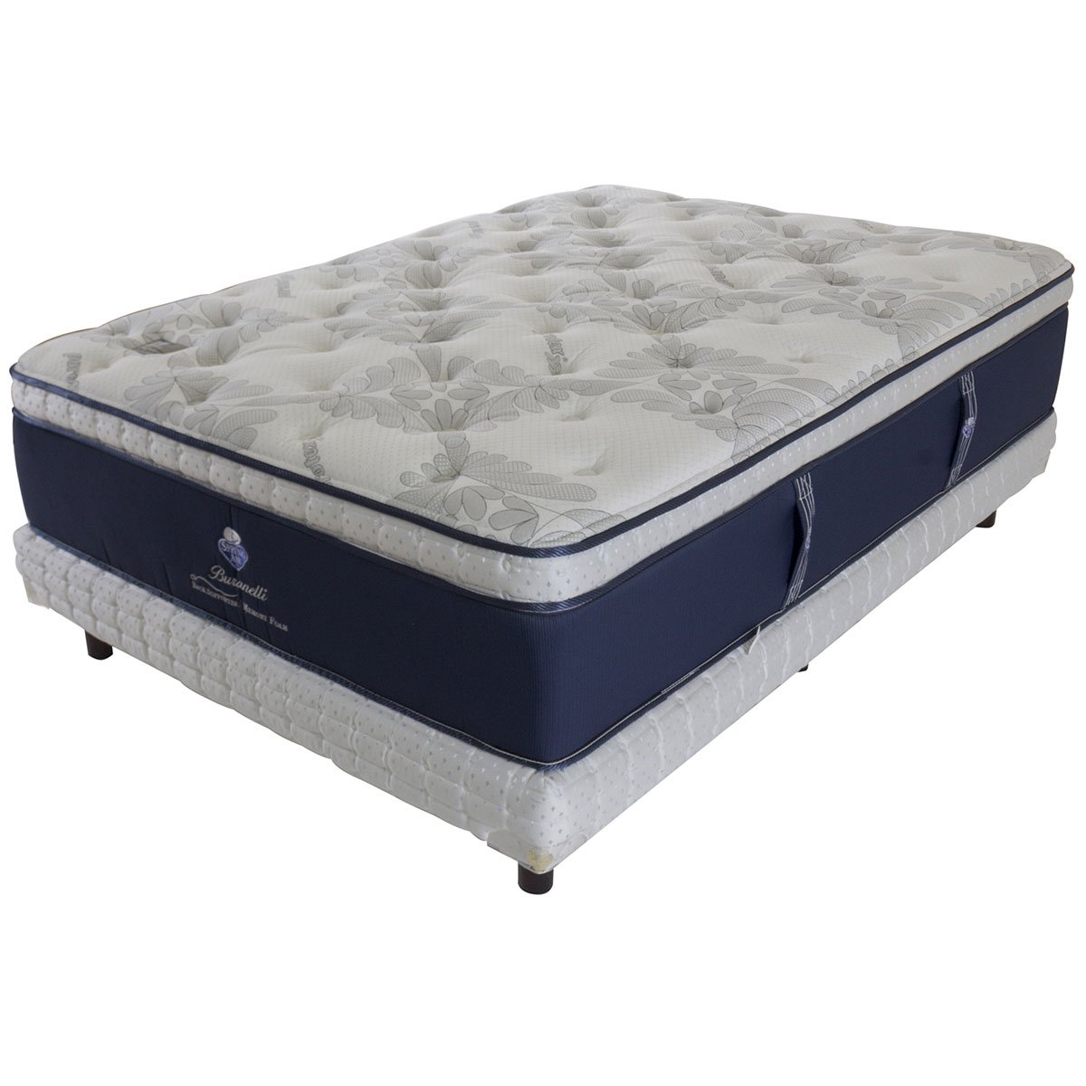 Juego de Colchon y Box Matrimonial Buranelli Spring Air