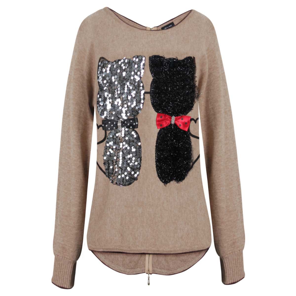 Sweater Diseño Gatos Just By Basel