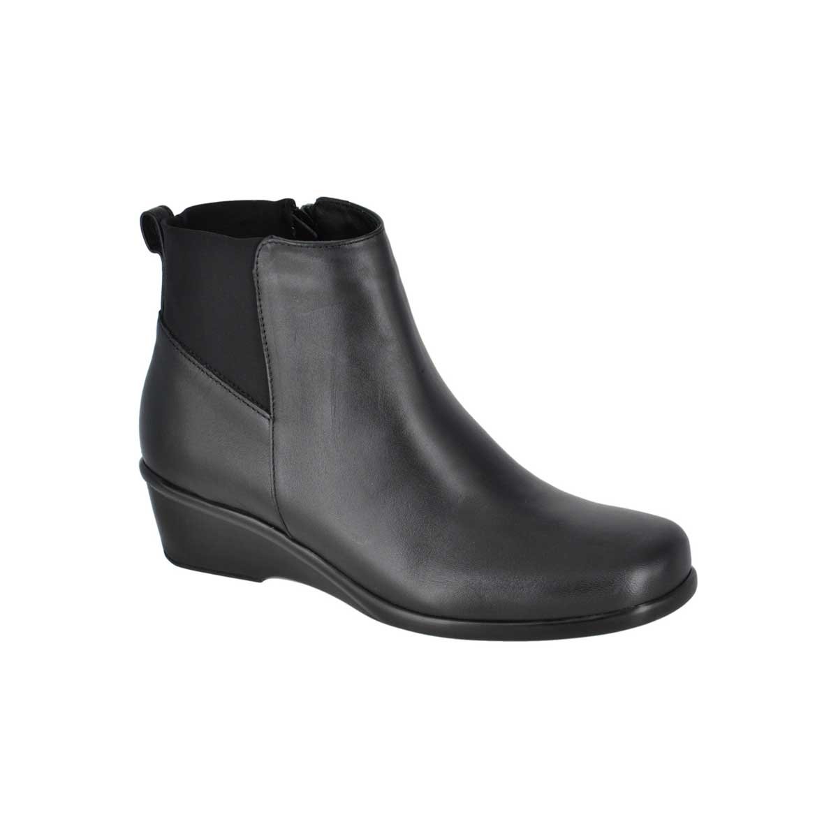 Botin Negro Liso Cuña Joyce
