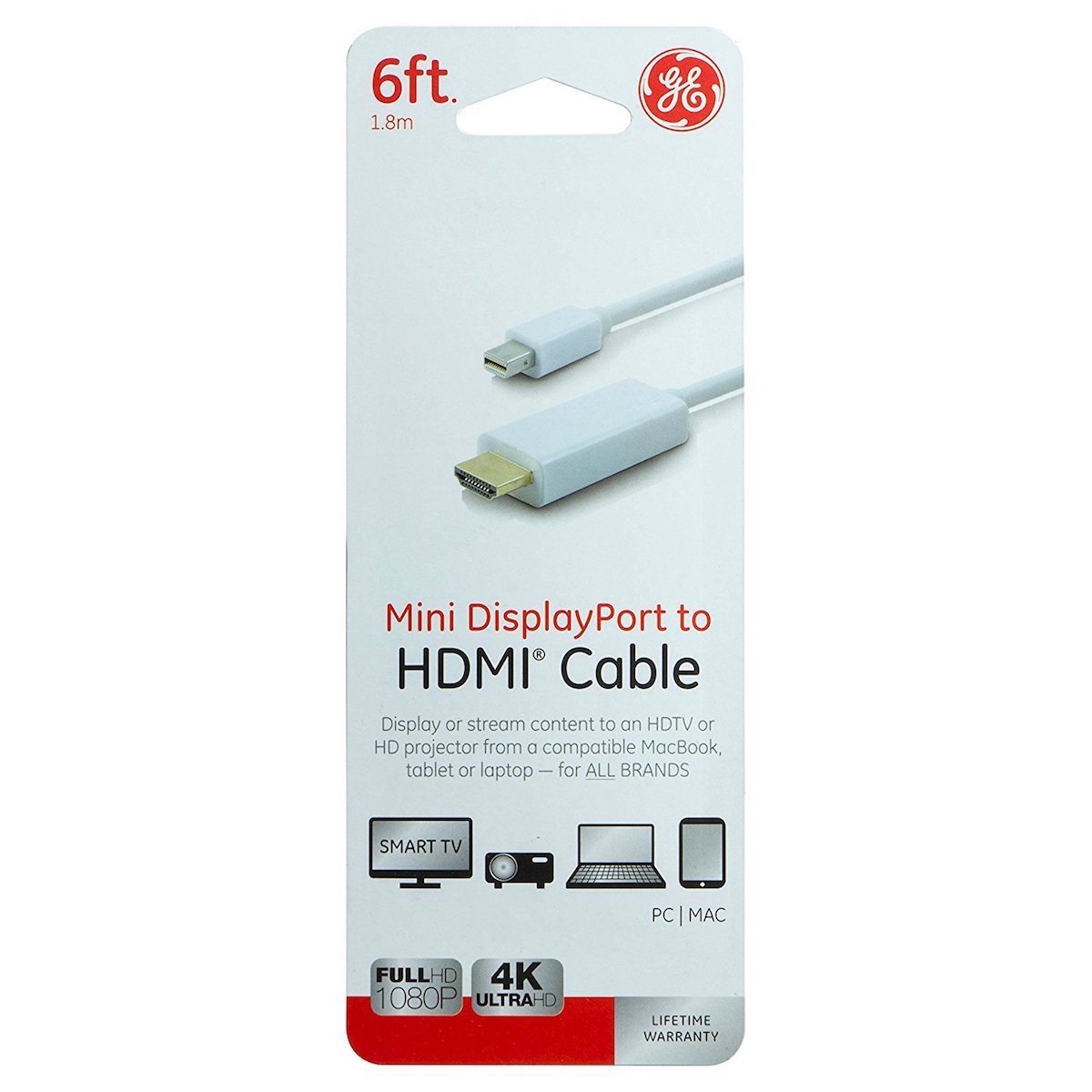 Cable Ge Mdp-Hdmi Blanco