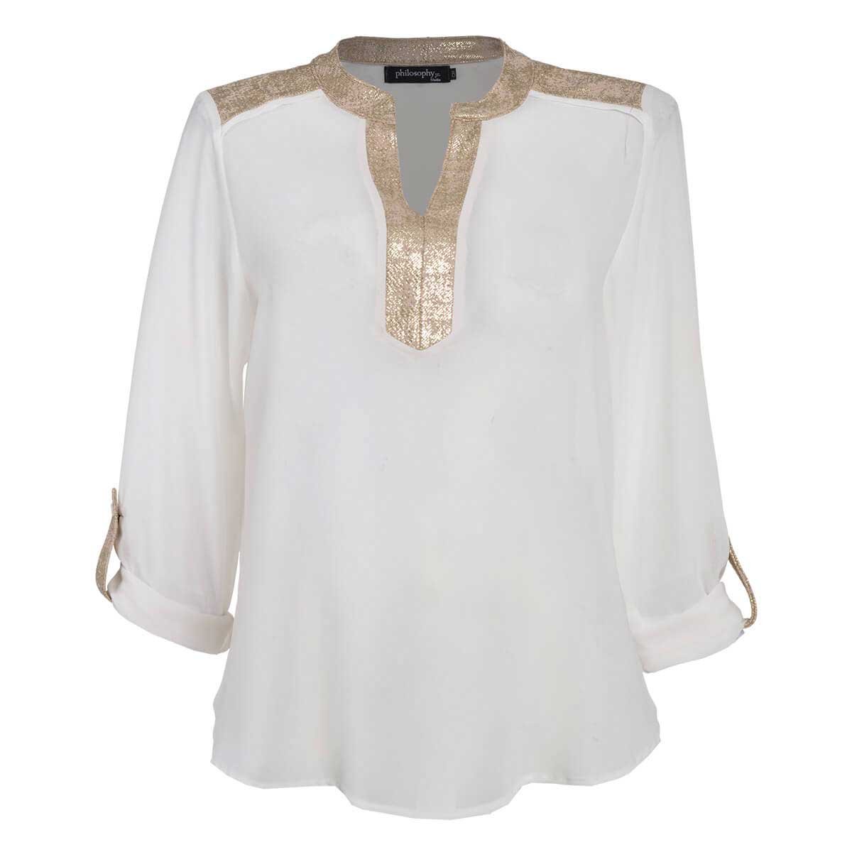 Blusa de Cuello Mao Philosophy Jr