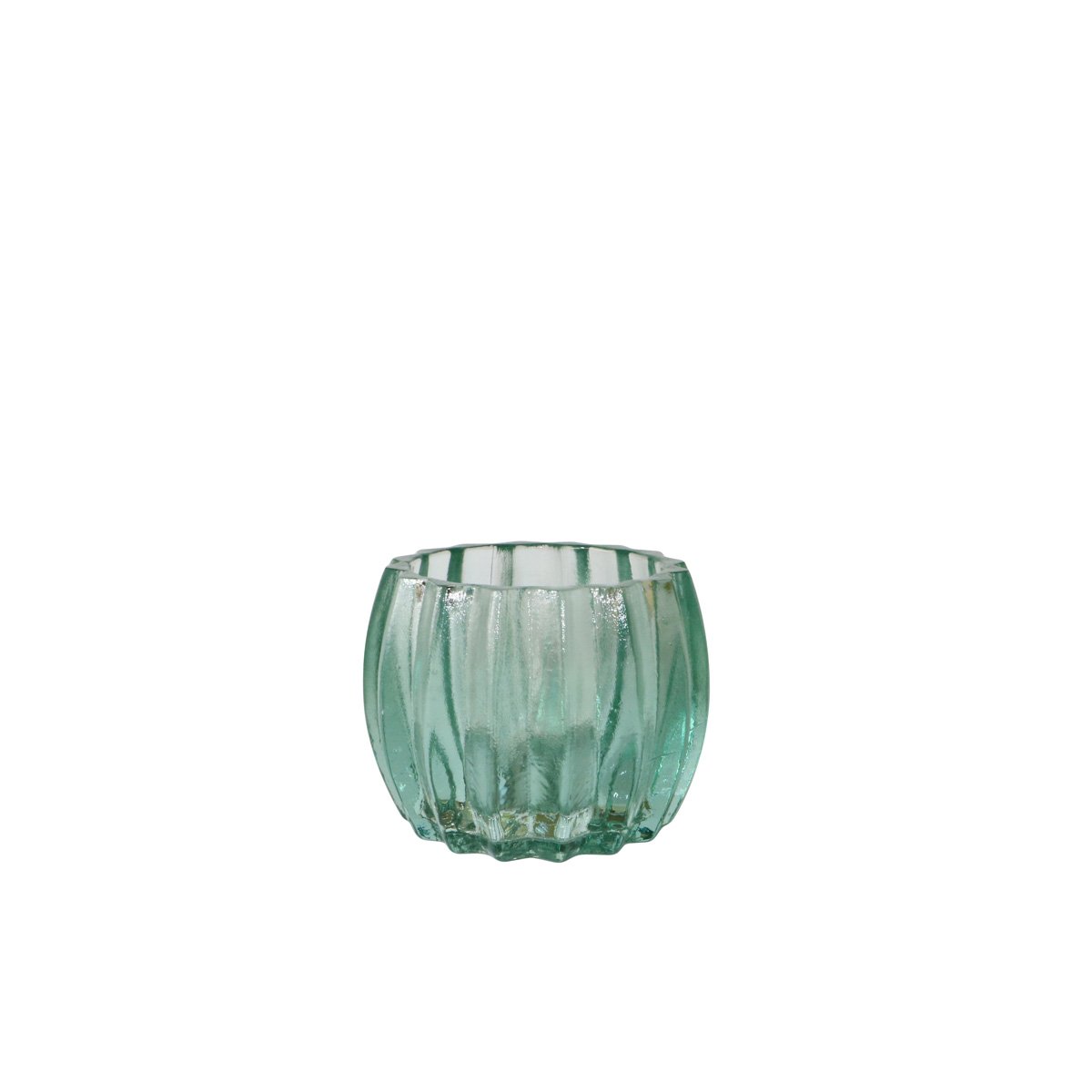 Portavelas Grande De Terracota Estilo Azul Envejecido - 5.25x5.25x6.75 Pulgadas, Base Texturada Y Superficie Esmaltada