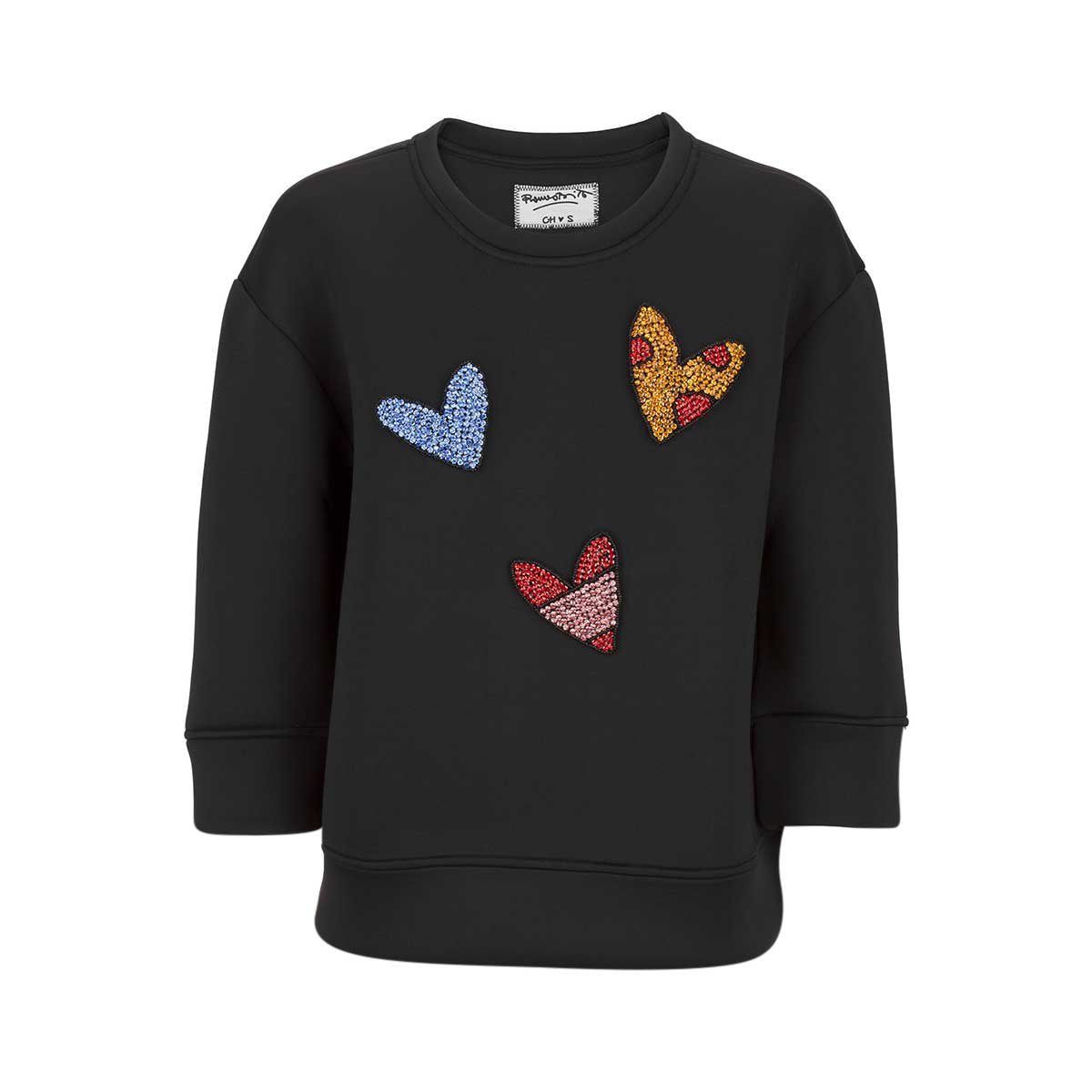 Sudadera Corazones con Aplicación Romero Britto