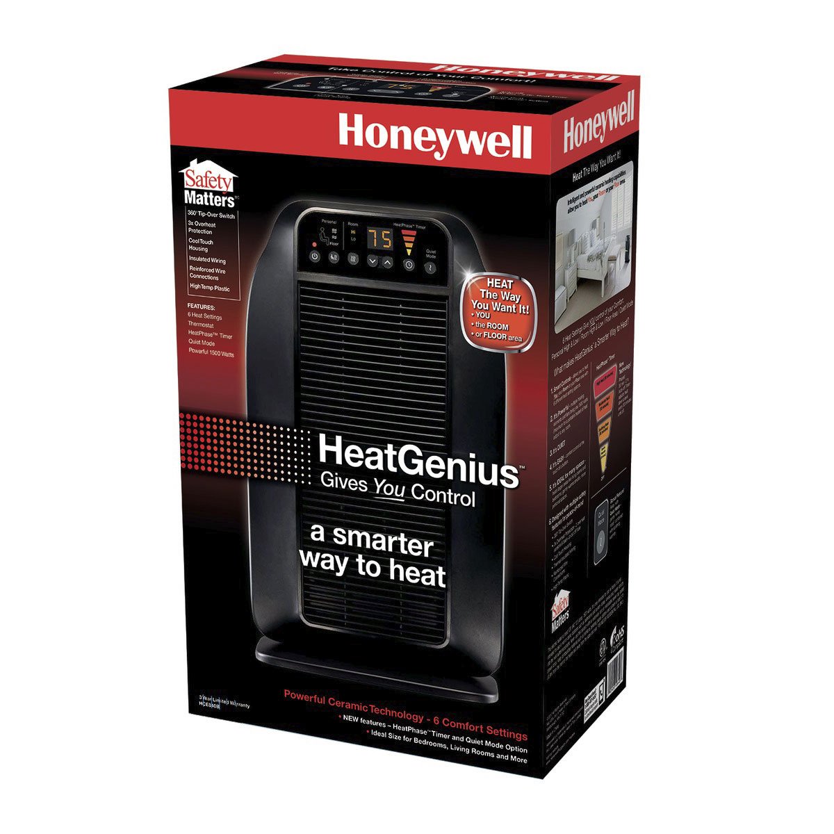 Calefactor de Cerámica Heatgenius Honeywell