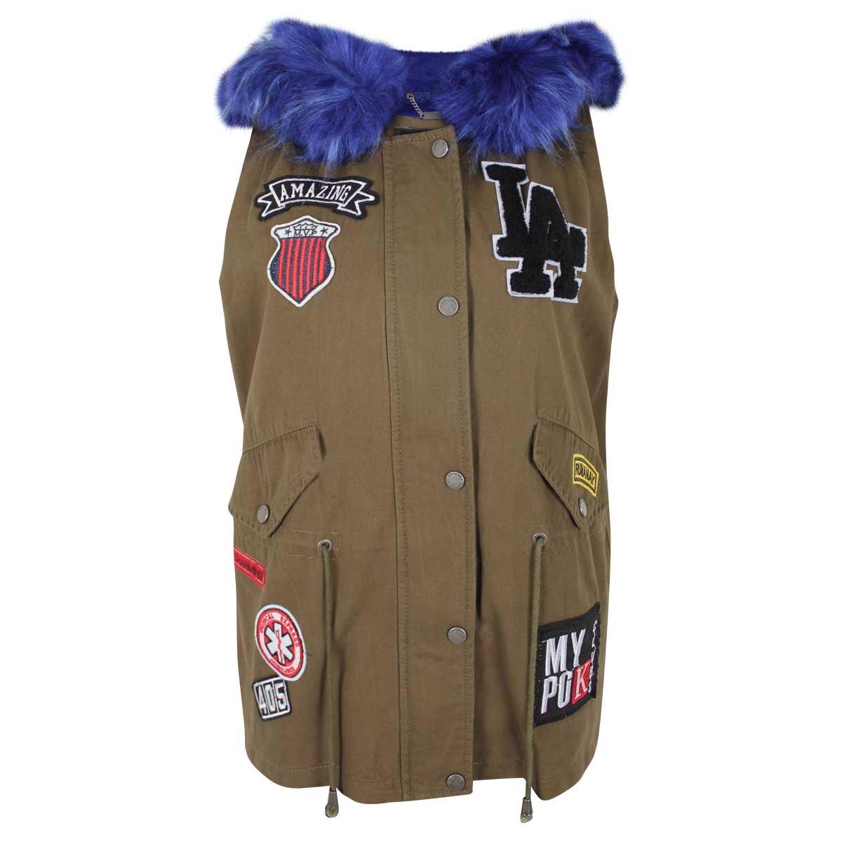 Chaleco Parches Capucha Just By Basel