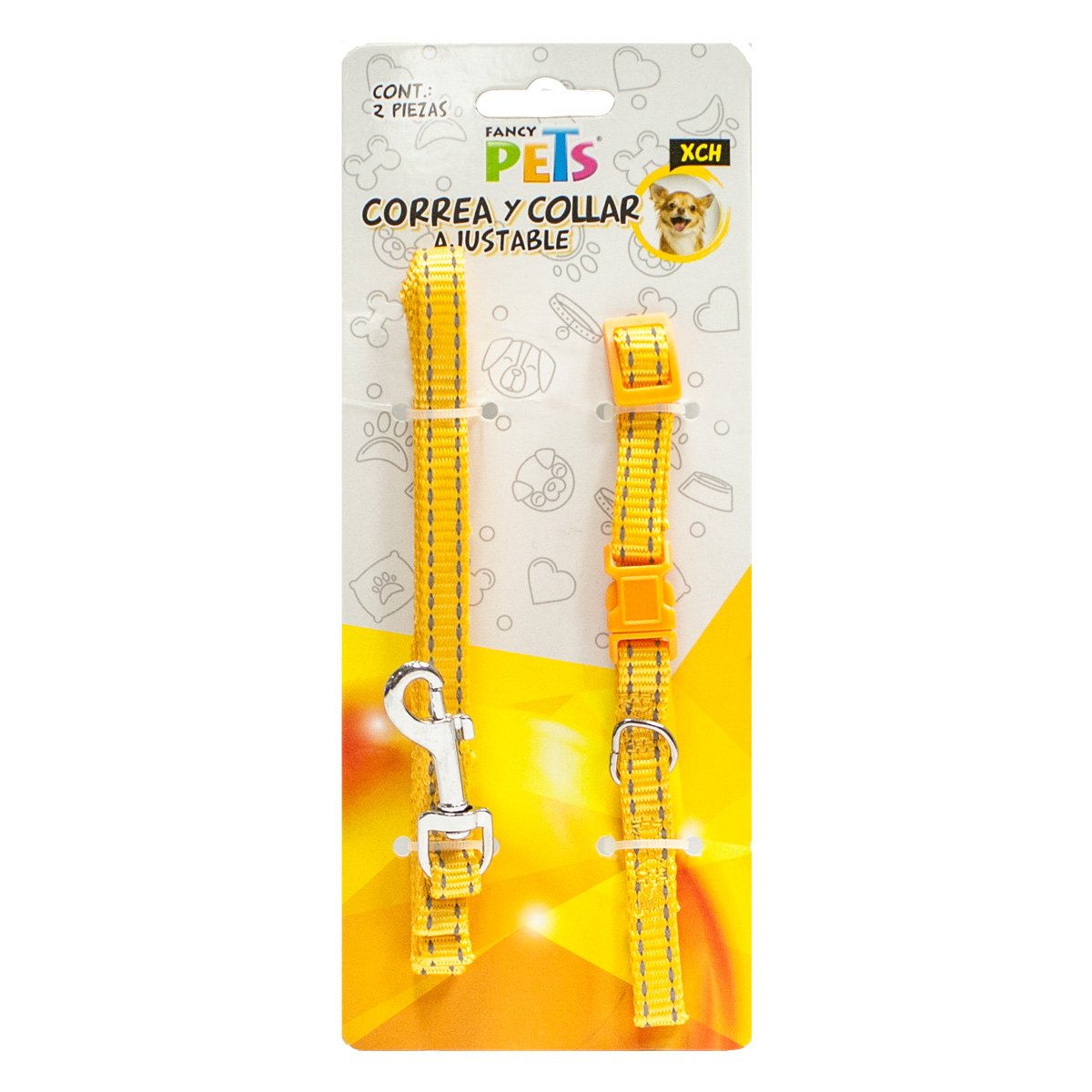 Correa/collar Nylon Bandas Reflejantes Xch Fancy Pets Mod. Fl8709