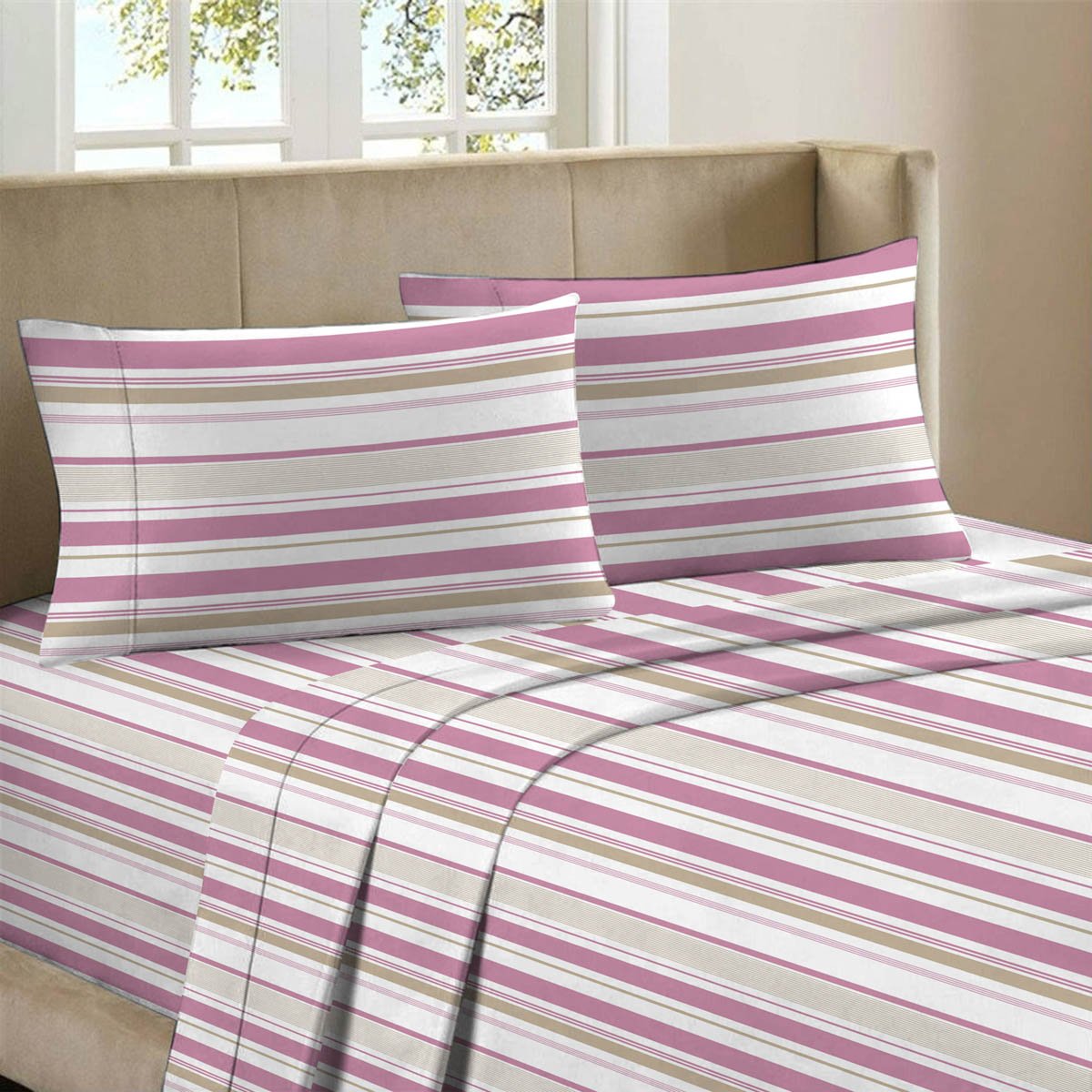 Juego de Sabanas Pontevedra Rosa Luxury Comfort - King Size