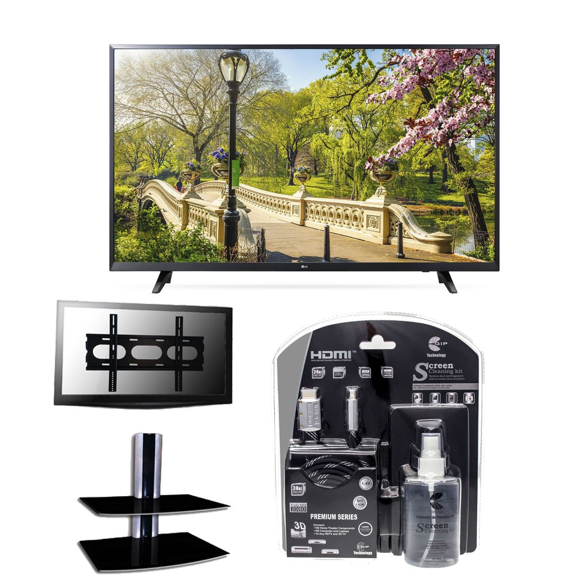 Paquete Pantalla 43" Led Uhd Smart Lg Mod.43Uj6200+Mueble de Pared