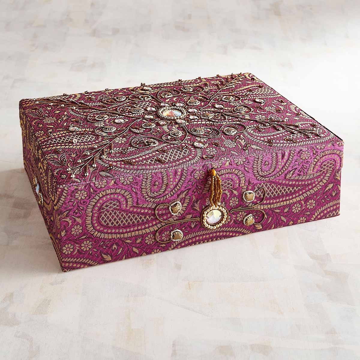 Caja Joyero Purple Jacquard Pier 1 Imports