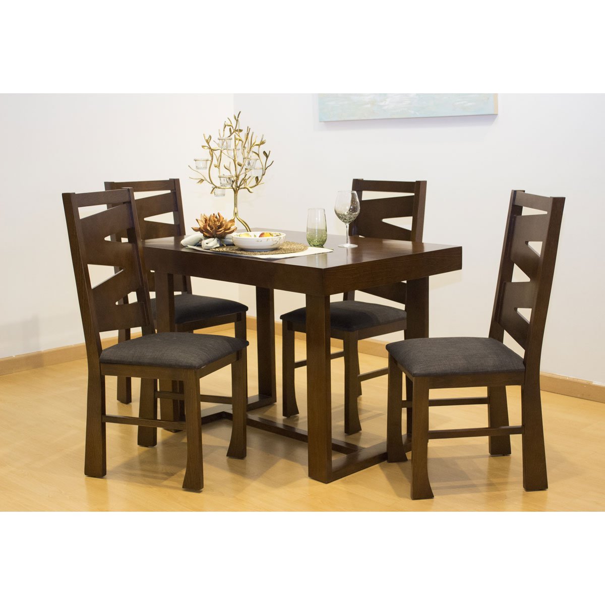 Desayunador con 4 Sillas Madera de Pino Muebles el Ángel