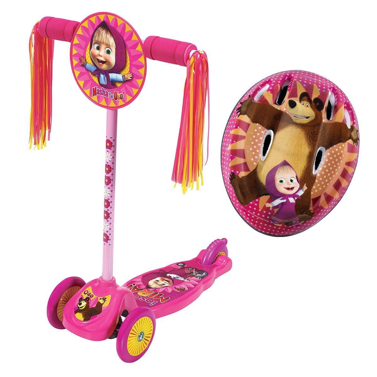 Scooter y Casco Masha And The Bear Flying Wheel