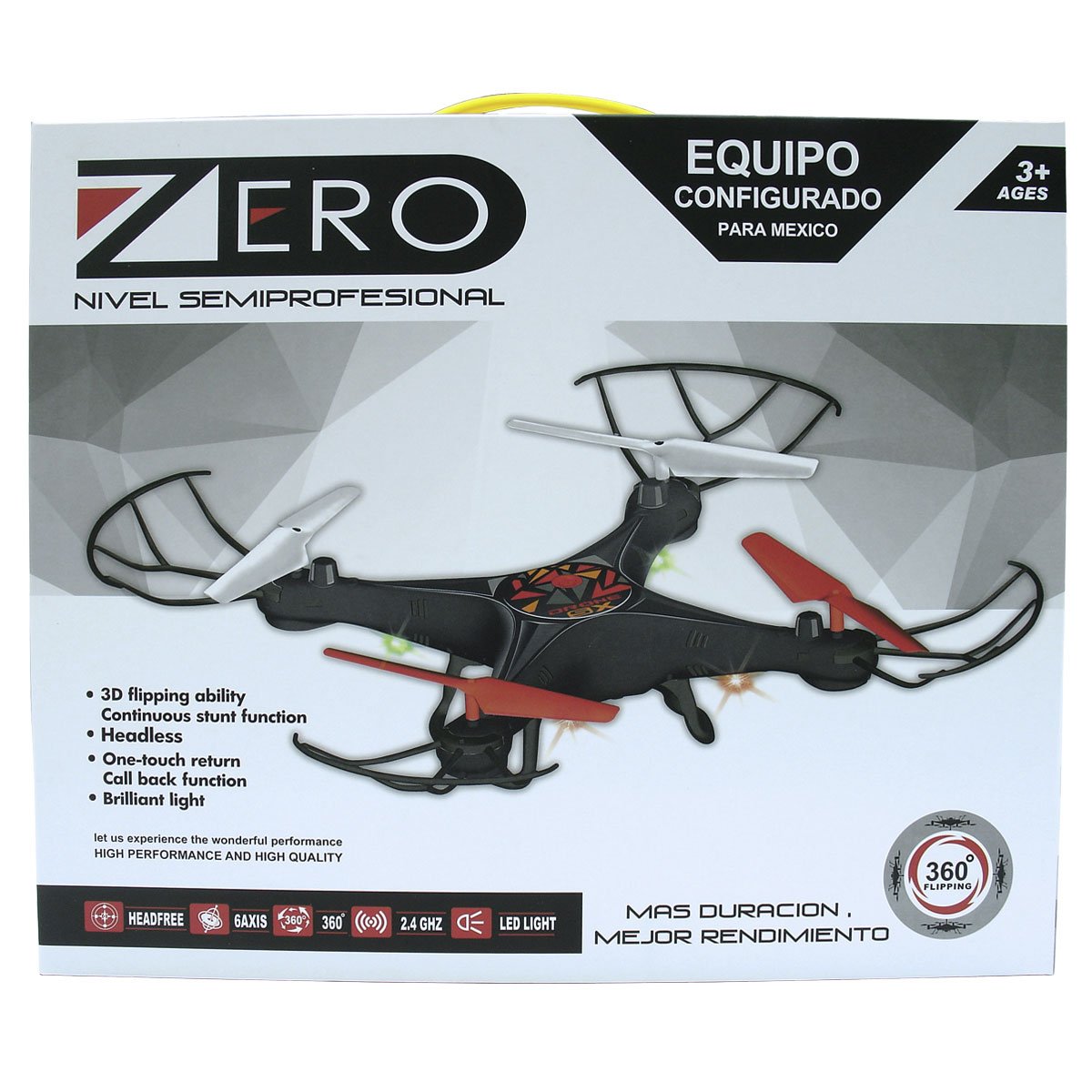 Drone Rc 4Ch 2.4Ghz Zero Camopc Blanco-Negro
