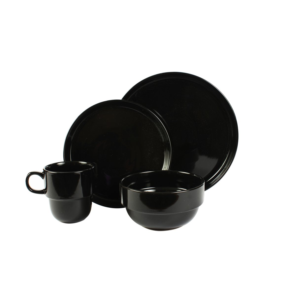 Vajilla Negra - 8 Piezas