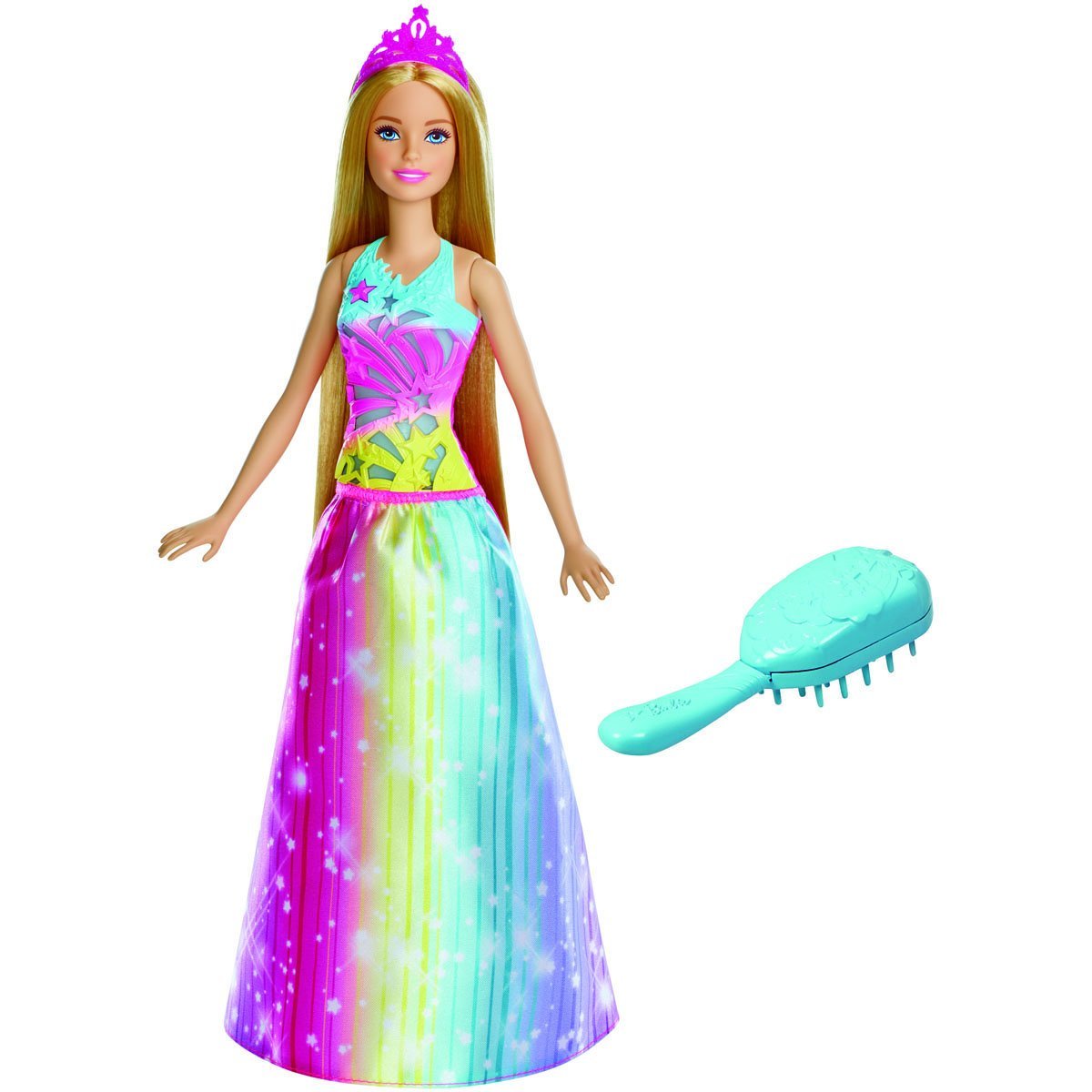 Barbie Princesa Peina Y Brilla Mattel